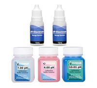 UIUZMAR Solución de Calibración de pH 7 y 4 10, Kit Calibración pH, 50 ml | pH 7,00 4,00 &10,01) Solución Tampón de Calibración de pH, con 10 ml de Solución Protectora de pH para Sonda de pH
