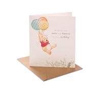 UK Greetings Disney Winnie the Pooh - Tarjeta de cumpleaños para él/ella/amigo, diseño de Pooh y globos