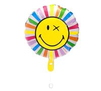 UK Greetings Globo de Smiley World, para él/ella/amigo, regalos de feliz cumpleaños, diseño sonriente, globo de 36 cm con 150 cm de cinta