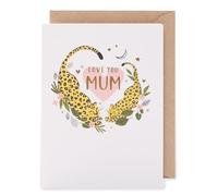UK Greetings Kindred - Tarjeta de felicitación para el día de la madre, diseño de leopardo
