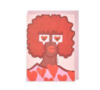 UK Greetings Kindred X Kendra Dandy - Heart Eye Girl - Tarjeta de San Valentín