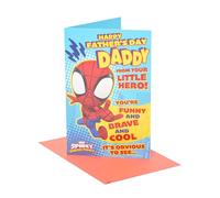 UK Greetings Marvel Spider-Man - Tarjeta del día del padre para papá de parte de hijo, diseño de héroe pequeño