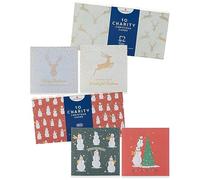 UK Greetings Paquete múltiple de 20 tarjetas de Navidad para él/ella/amigo, 4 diseños con cajas de recuerdo