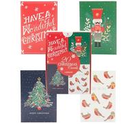 UK Greetings Paquete múltiple de 20 tarjetas de Navidad para él/ella/amigo, 4 diseños festivos