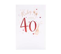 UK Greetings Tarjeta de 40 aniversario de boda para una pareja especial
