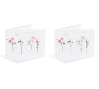 UK Greetings Tarjeta de cumpleaños para ella - Tarjeta de cumpleaños para amigo, diseño floral hermoso (Paquete de 2)