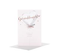 UK Greetings Tarjeta de cumpleaños para nieta, regalos de feliz cumpleaños, para ella, niñas, mujeres, diseño de globo plateado, con sobre, 155 x 235 mm