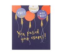UK Greetings Tarjeta de exámenes para ella/mujer/amiga con sobre, diseño de globos múltiples