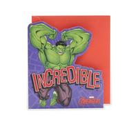 UK Greetings Tarjeta de felicitación de cumpleaños de Marvel The Avengers para él/niño, regalos de feliz cumpleaños, él, niños, hombres, diseño de Hulk, con sobre, 165 x 190 mm