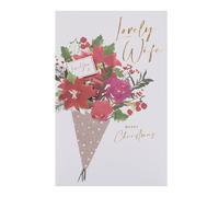 UK Greetings Tarjeta de Navidad para esposa, diseño de ramo