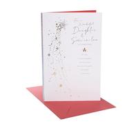 UK Greetings Tarjeta de Navidad para hija y yerno, diseño de estrella fugaz