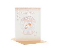 UK Greetings Tarjeta de Navidad para mamá, diseño intrincado de globo de nieve