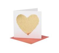 UK Greetings Tarjeta de San Valentín para él/ella con sobre, diseño de corazón dorado