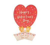 UK Greetings Tarjeta de San Valentín para él/ella/novio/novia/marido/esposa/pareja - Diseño de globo de aire desplegable