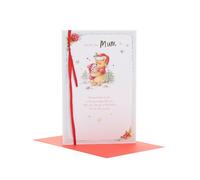 UK Greetings Winnie The Pooh - Tarjeta de Navidad con sobre, diseño de oso y cerdito, multicolor