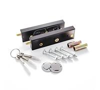 UK Security Supplies - Par de cerraduras de seguridad resistentes con 3 llaves y fijaciones, adecuadas para puertas de madera o metal