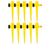UKCOCO 10 aspersores giratorios para césped, Tipo estaca, para riego de | Aspersor rotatorio para césped, base de estaca resistente, compatible con mangueras exteriores, fiable para plantas de