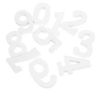 UKCOCO 10 Piezas Número Decorativo Grande de Madera Clara para | Pulido, Fácil de Pintar y Teñir, Estilo Simple y Forma Elegante para Cumpleaños y Decoración