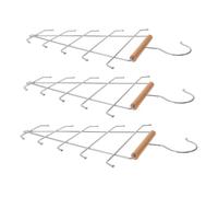 UKCOCO 3 Perchas Verticales en Forma de V con 10 Ganchos para Sombreros, | Colgador de bufandas detrás de la puerta, organizador de accesorios con múltiples ganchos, ahorrador de espacio para
