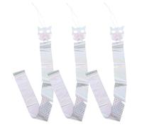 UKCOCO 3 Piezas Cinta Reflectante Antipalomas Búho para Jardín y Huerto | PET Plata, Diseño Reversible de Alta Reflectividad, Incluye Gancho Pequeño, para Árboles y Cultivos
