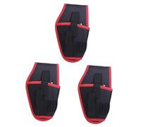 UKCOCO 3 Piezas Portaherramientas Funda Para Taladro De Trabajo Taladro De Litio Pesado Cinturón De Herramientas Modo De Carga Bolsa Para Cinturón De Herramientas De Electricista Rojo