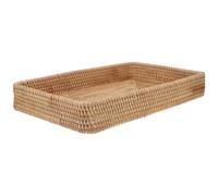 UKCOCO Bandeja de ratán Rectangular Decorativa, Tejida a Mano, para organizar artículos y Servir, para Cocina, baño y salón