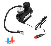 UKCOCO Bomba Eléctrica Portátil De Aire 12v con Manómetro Analógico para Inflar Neumáticos De Coche, Moto y Bicicleta, Mini Compresor Compacto para Uso Automotor y Emergencias