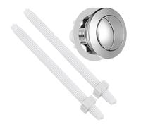 UKCOCO Boton Cisterna Roca Botón de Descarga Redondo para Cisterna WC, Varilla de Plástico Plata de 114mm, Fácil de Instalar para Doble Descarga Color Aleatorio