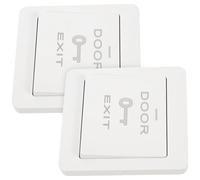 UKCOCO Botón de Salida para Puerta Placa de Pared de Control de Acceso, Tipo Auto-rearme, 2 Unidades, Compatible Sistemas de Timbre y Acceso, Instalación Empotrada para Uso Comercial