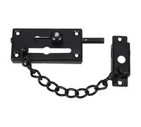 UKCOCO Cerradura Portátil de Cadena para Puerta de Acero Inoxidable con Sencilla y Diseño Negro Adecuado para Hogar y Apartamento
