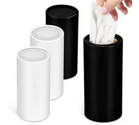 UKCOCO Dispensador de pañuelos para Coche cilíndrico 4 Unidades diseño Minimalista Reciclado Papel cartón para Viaje con Recarga sin Costuras y Ahorro de Espacio