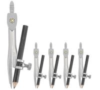 UKCOCO Kit de 5 Piezas de Herramienta de Dibujo Circular para Carpintería Brújula de Metal y Plástico, Fácil de Transportar y Almacenar para Dibujo Profesional y Escolar
