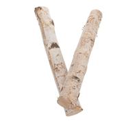 UKCOCO Leña Decorativa Fácil Integración 2 Piezas de Madera Natural de Abedul y Estilo Rústico para Chimenea Interior para Reuniones Festivas