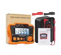 UKCOCO Megóhmetro de para Retroiluminación Medición Digital Lcd Resistencia de Aislamiento, Seguridad y Múltiples Niveles de Voltaje para Pruebas y Mantenimiento