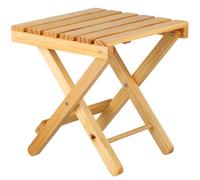 UKCOCO Mesa Auxiliar Plegable Cuadrada de Madera, Amarilla, Portátil