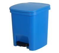 UKCOCO Papelera de Plástico Pedal y Tapa Abatible, 10 L Rectangular Azul | Baño, Cocina y Oficina, Diseño Moderno y Elegante, Adecuado bajo Escritorio Garaje
