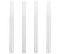 UKCOCO Rotulador de Pintura Recargable de Aluminio y Plástico 4 Piezas de Punta Extrafina 0,7mm, Bolígrafo de Retoque Blanco para Metal y Plástico, Artistas y Mecánicos, Reparaciones