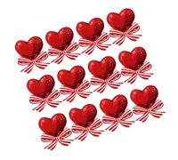 UKCOCO Tarjetas de Papel Rojo Diseño Adorable con Forma de Corazón 50 y Material Resistente para Adornos de Dulces, Embalaje y Fiestas Infantiles