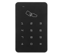 UKCOCO Teclado de Entrada de Puerta, Placa de Entrada de Puerta, Lector de Tarjetas y Contraseña, Teclado Táctil, Acero Inoxidable y Plástico, Negro, para Viviendas y Exteriores