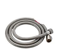 UKJIAHAO Manguera Ducha,Flexo Ducha Acero Inoxidable de 1,5 m de Manguera de la Ducha de baño del Tubo de Agua de Oro Negro Suave del Tubo de Agua de baño(Nickel)