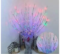 Ulalaza 6 Pack Twig Lámpara Funciona con Pilas LED Iluminado Sauce Ramas Jarrones Rellenos Uso para Navidad Decoración de Fiesta en casa Interior Exterior
