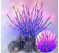 Ulalaza 6 Pack Twig Lámpara Funciona con Pilas LED Iluminado Sauce Ramas Jarrones Rellenos Uso para Navidad Decoración de Fiesta en casa Interior Exterior