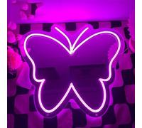 Ulalaza Espejo acrílico de neón LED con Forma de corazón/Gato/Letra/Espejo de Bruja Ondulado decoración de Pared gótica romántico Lindo para Dormitorio hogar Estudio Dormitorio decoración de Boda