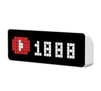 ULANZI Reloj Píxel Inteligente Decorativo, Reloj Despertador Digital con Tiempo, Contador de Redes Sociales, Reloj de Cabecera Retro Vintage, Decoración de Oficina & Gaming Room, para TikTok Youtube