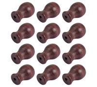 ULDIGI 12 Piezas, Borlas de Madera para Persianas, Agarre, Marrón | Acabado Suave y Cálido, para Reparaciones DIY en Persianas de Plástico, Uso Exterior