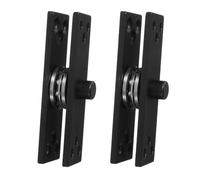 ULDIGI 2 Piezas Bisagras Pivotantes de Puerta Ocultas de Acero Inoxidable Negro, Diseño de Pivote de 360° Resistente Humedad para Puertas Pesadas en Ambientes Exigentes
