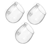 ULDIGI 3 Piezas Colgador de Plantas de Vidrio Transparente con Ventosa | Soporte Colgante, Diseño Minimalista para Plantas Acuáticas y Bolas, Separación Segura en Acuario