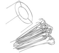ULDIGI Brochetas reutilizables para kebab de acero inoxidable con soporte redondo para freidora de aire, accesorio para cocinar y reuniones familiares, juego de 24 pinchos fáciles de