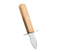 ULDIGI Cuchillo Abre Ostras Profesional de Acero Inoxidable con Mango Ergonómico de Madera Abridor Mariscos y Almejas Fácil de Usar y Limpiar para Aficionados los Mariscos