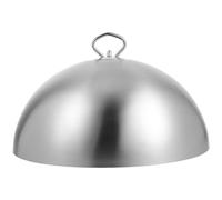ULDIGI Tapa para Bistec Redonda de Acero Inoxidable 30 Cm Plateada, Cubierta Protectora Resistente al Aceite Calor para Cocina y Restaurante, Tapa Hemisférica Portátil para Servir Comida